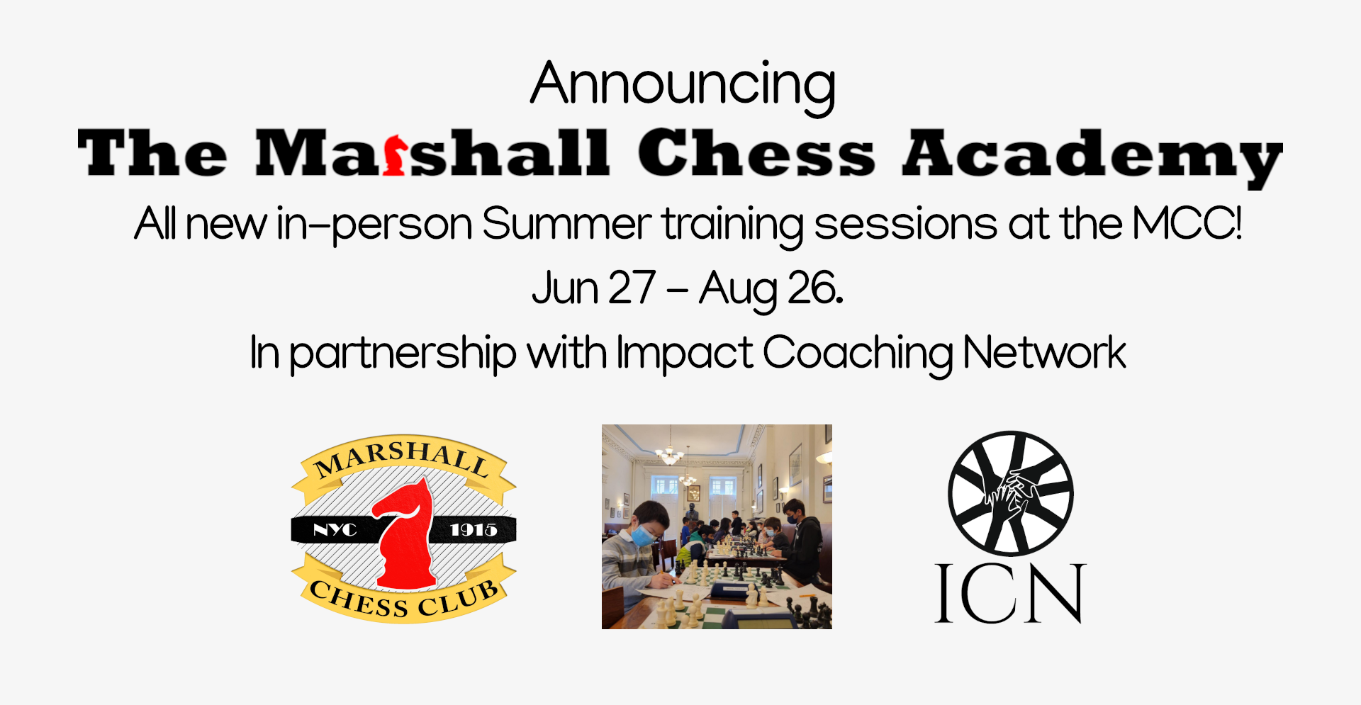 marshall chess club reopening